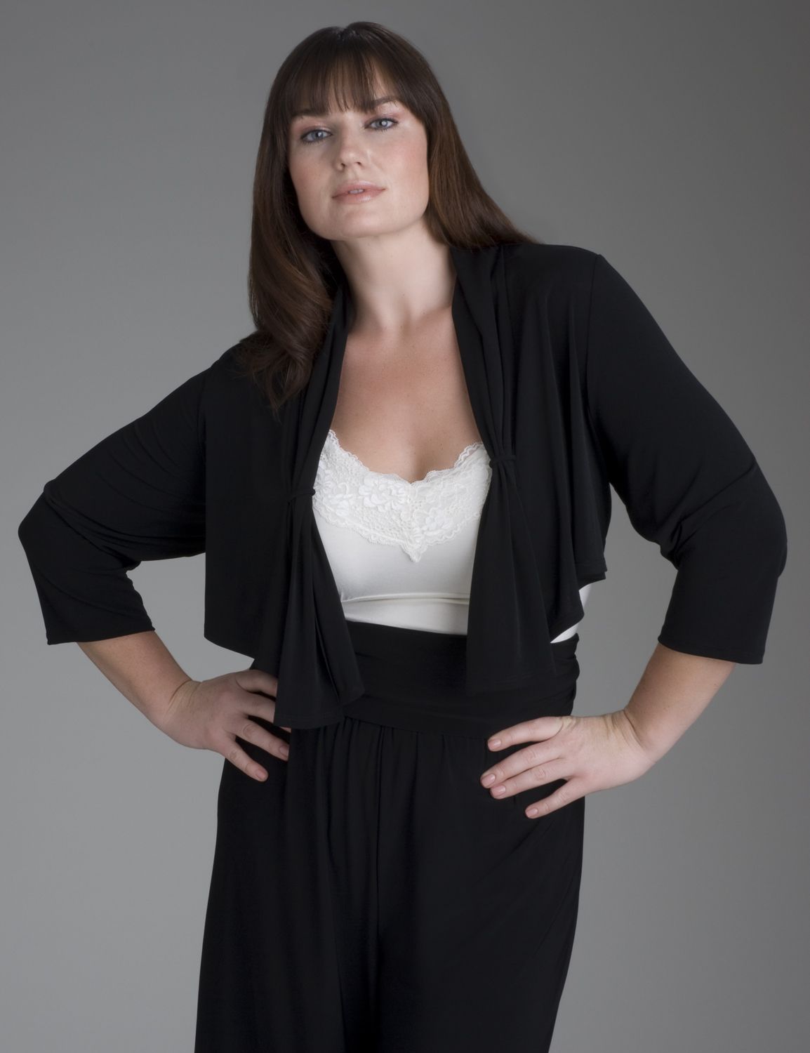 Cinched collar shrug