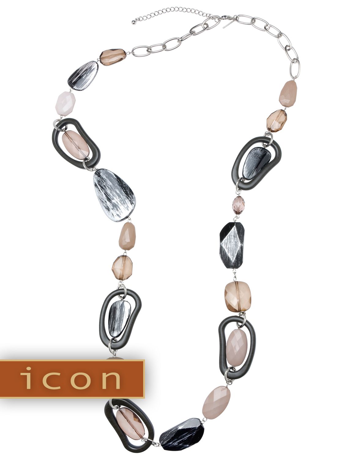 Mixed-media necklace::Jewelry