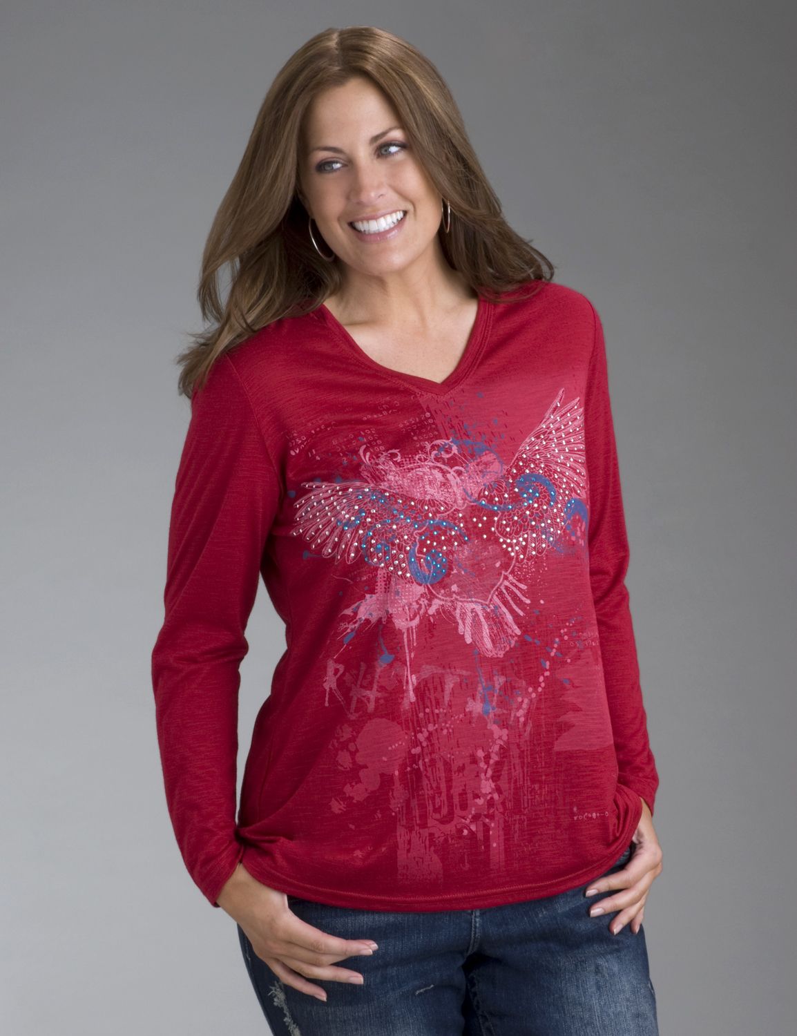 Embellished hooded tee