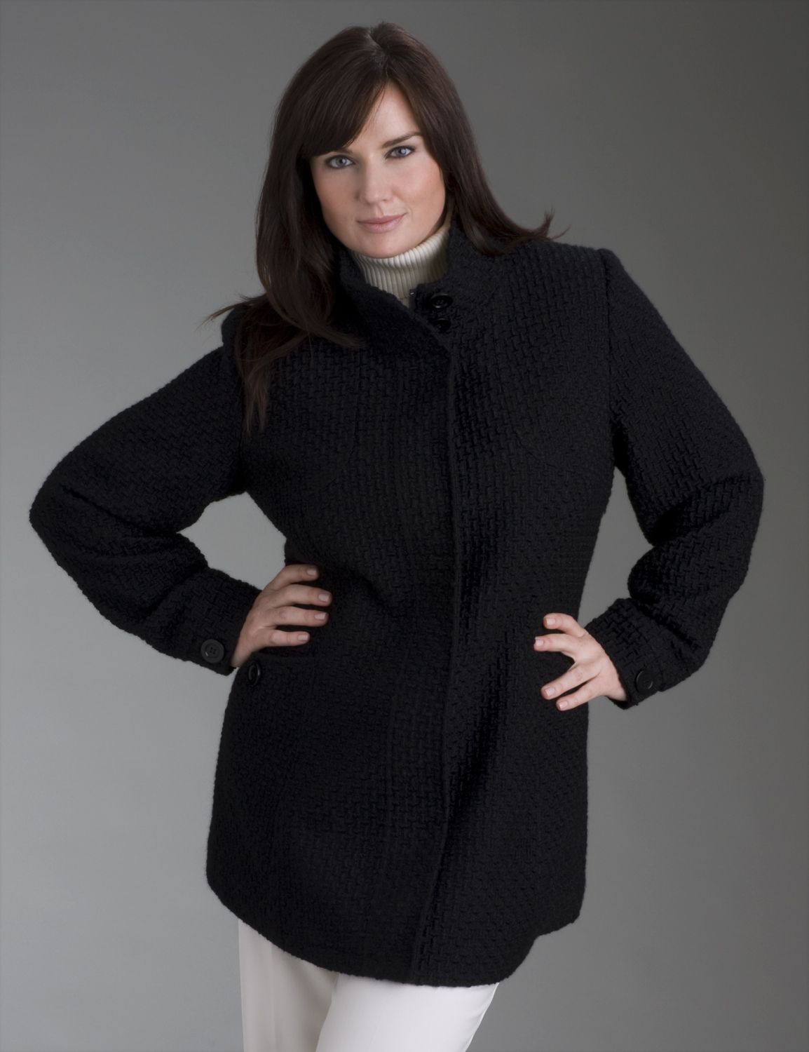Lane Bryant Basketweave coat
