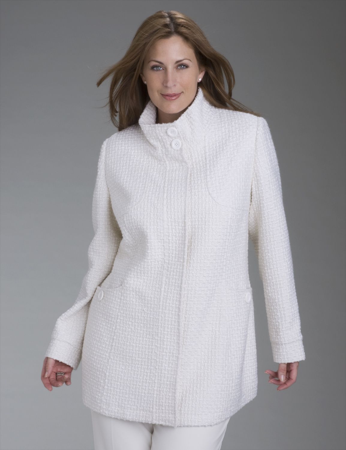 Plus Size Clothing, Plus Size Womens Clothing Basketweave coat