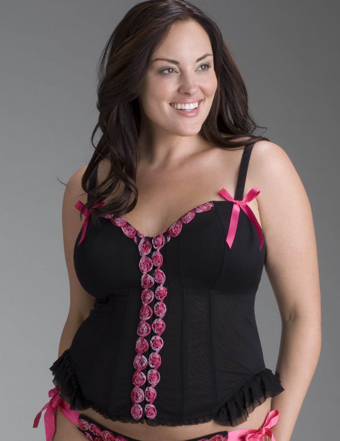 Rosette corset::Sexy Lingerie~~corsets & camis