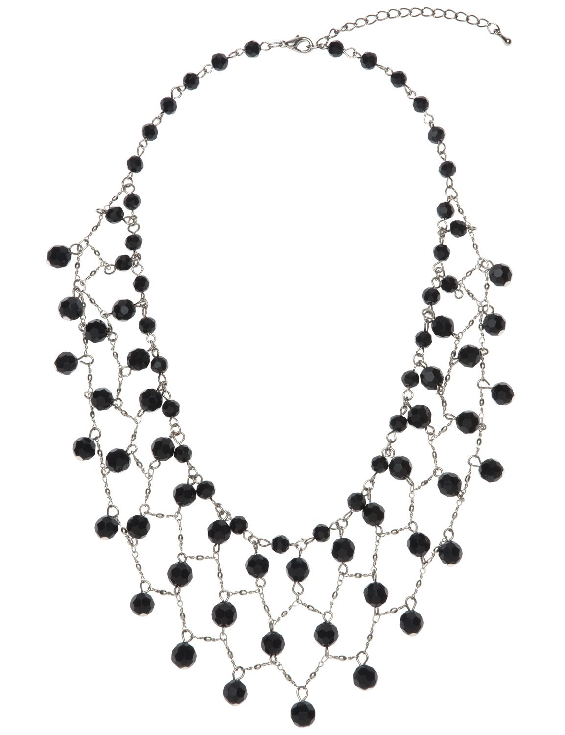 Beaded bib necklace::Jewelry~~necklaces