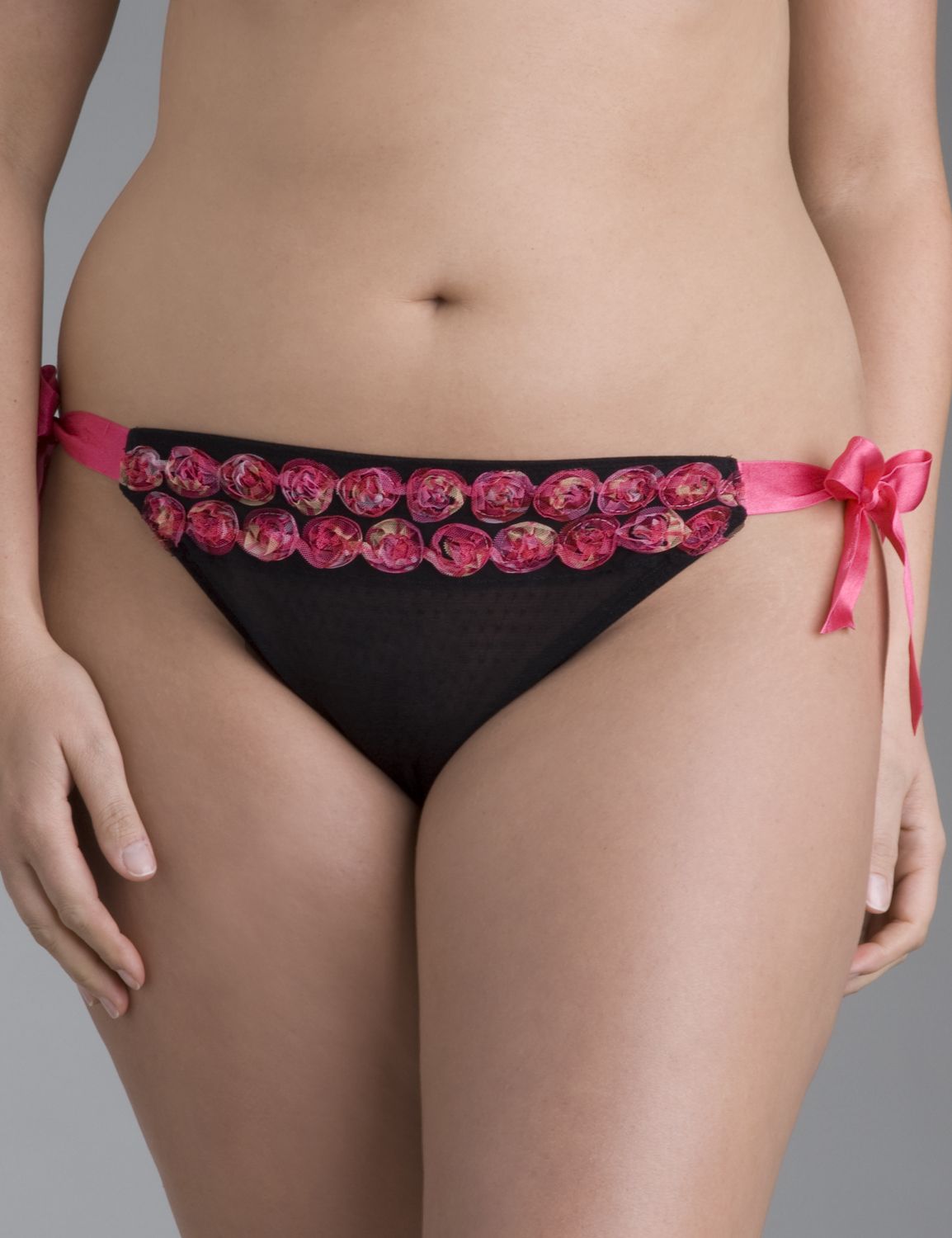 Rosette string bikini::Panties~~bikinis