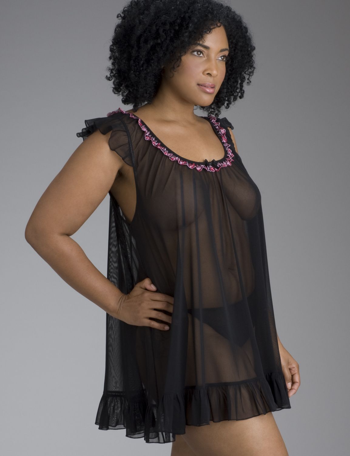 Lane Bryant Ruffle sleeve babydoll