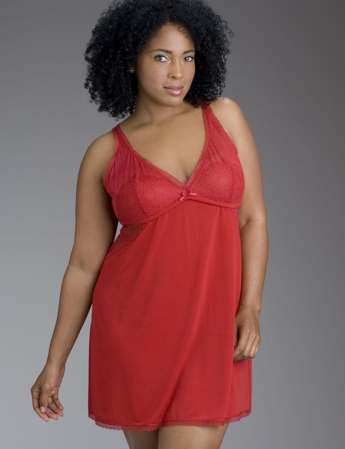 Lane Bryant Ruby Red lace overlay slip