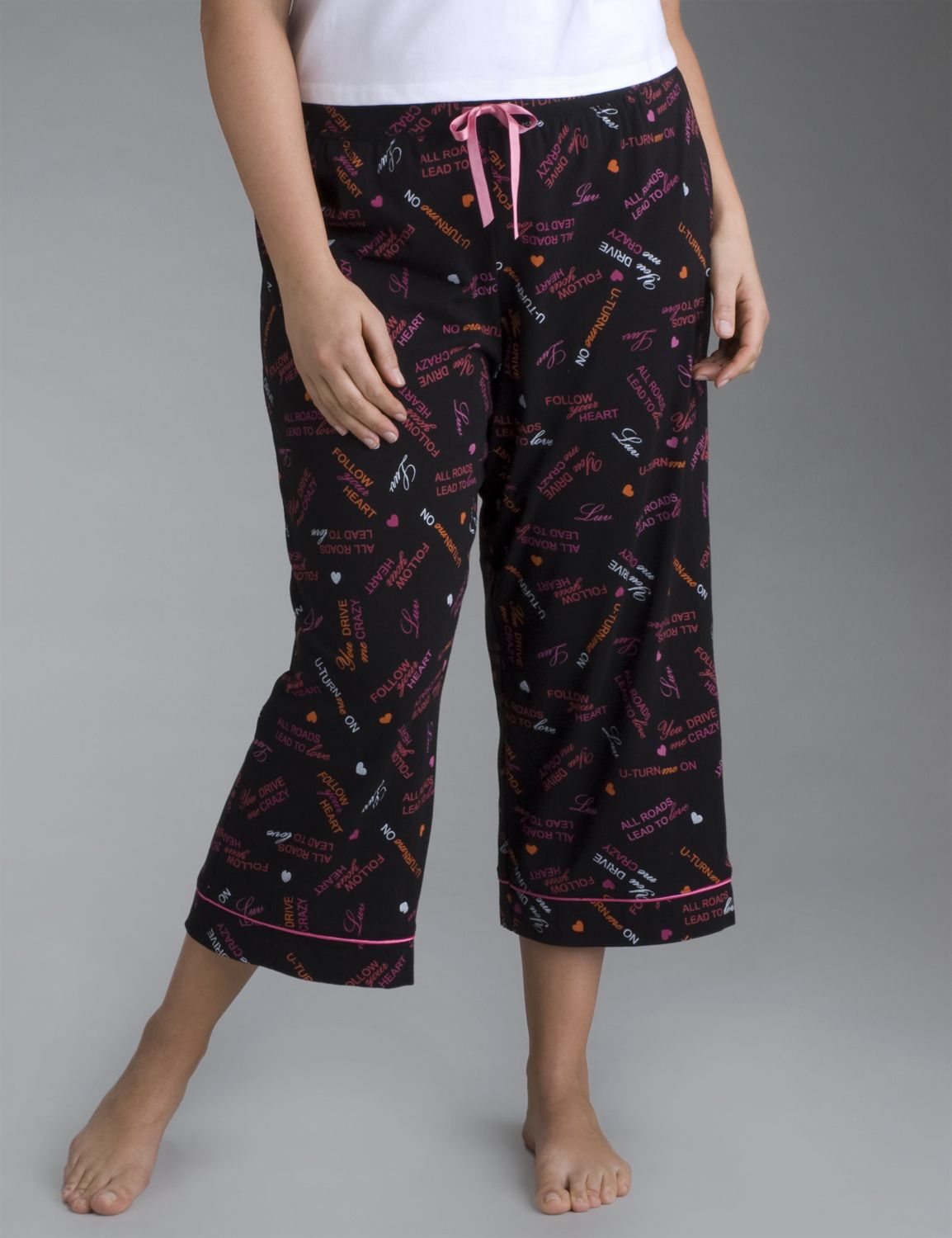 Printed knit capri