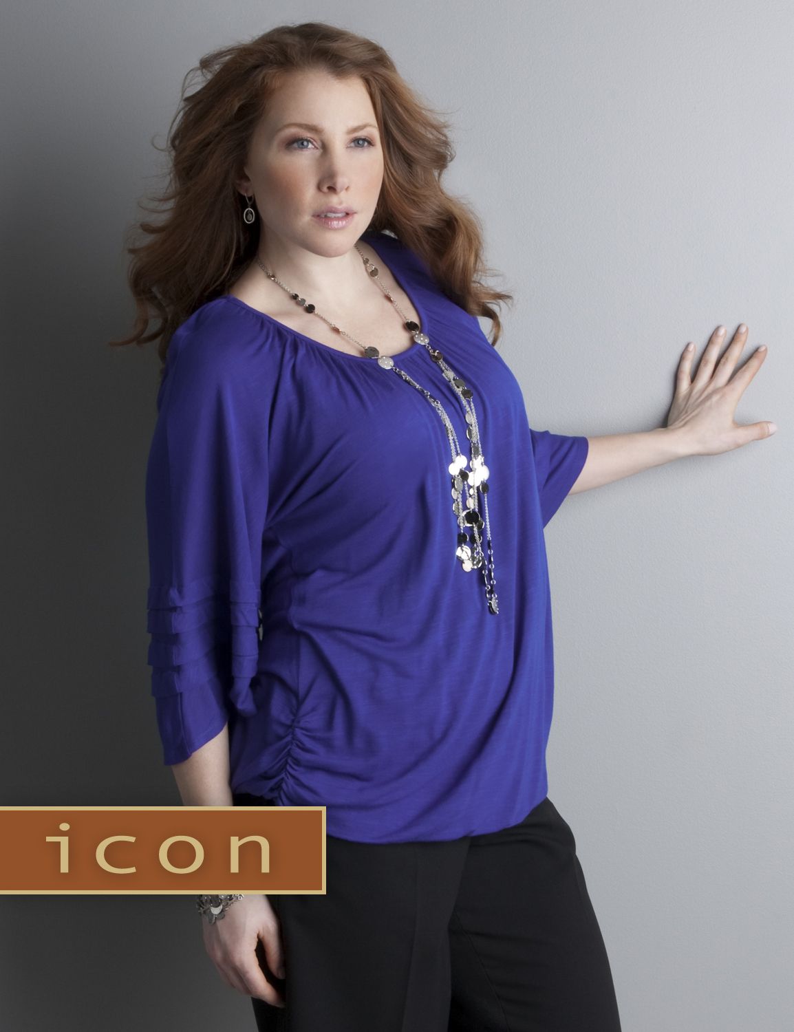 Lane Bryant Icon Collection 34 sleeve bubble hem top
