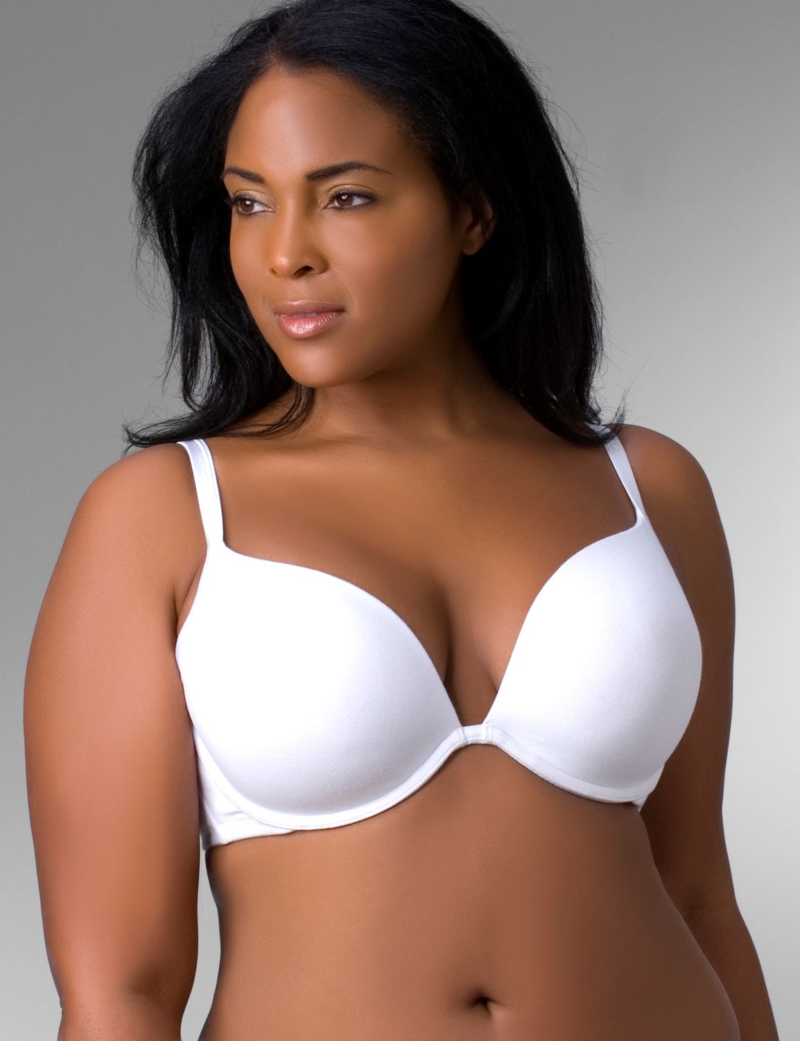 Cotton plunge bra::Bras~~plunge