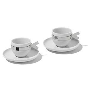 Babette Mocha Cup & Saucer (set of two) by Alessi