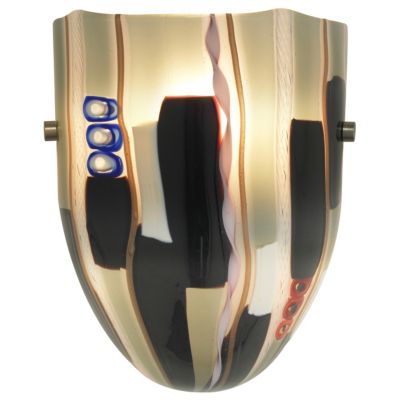 Fantasia Belle Black Ribbon Flush Wall Sconce by Oggetti Luce