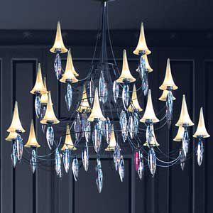 Plume 24 Light Crystal Chandelier by Baccarat