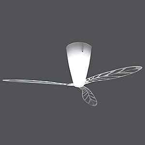 Blow Screenprinted Ceiling Fan with Light by Luceplan
