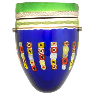 Dolphin Blue Belle Flush Sconce by Oggetti Luce