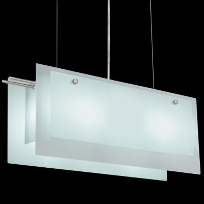 Suspended Glass D Pendant by Sonneman