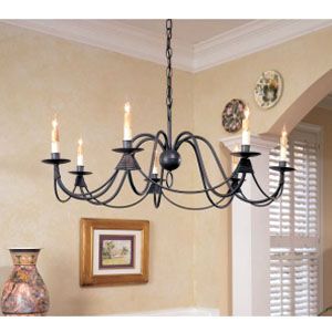 French Nouveau Chandelier by Currey and Company