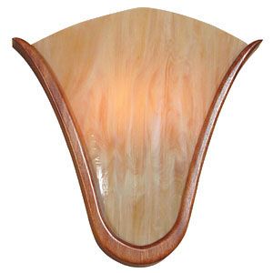 Wood Flower Sconce # 2 by Johnson Art Studio