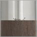 Matte Stainless Steel with Brown Wood