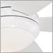 White with White Blades and Matte Opal Glass