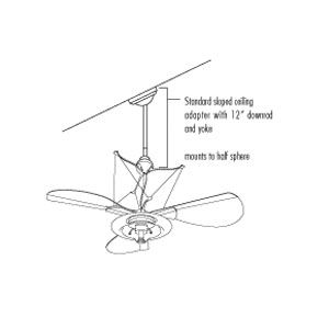Sloped Ceiling Adaptor for Jellyfish by Quorum