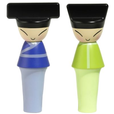 King & Queen Chin Bottle Stops Set of 2 by Alessi