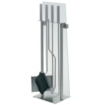 CHIMO 5 Piece Fireplace Set with Glass by Blomus
