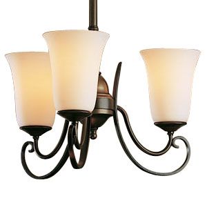 Scroll Up Three Arms Foyer Light by Hubbardton Forge
