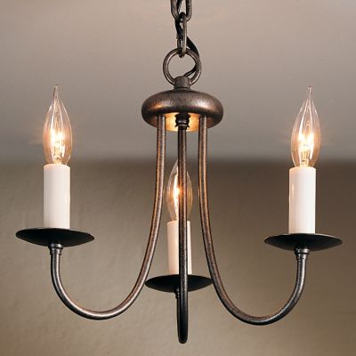Simple Sweep Three Arms Chandelier by Hubbardton Forge