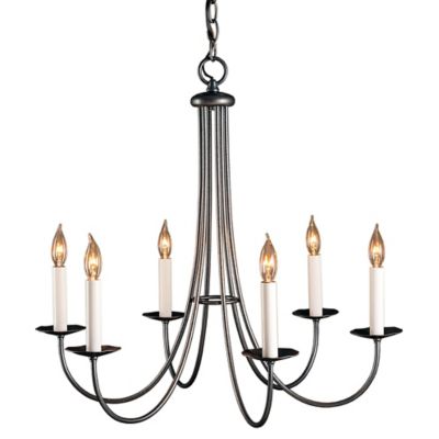 Simple Sweep Six Arms Chandelier by Hubbardton Forge