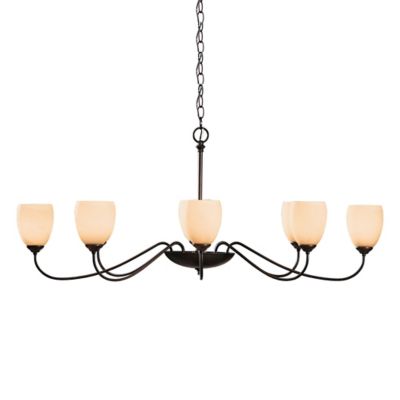 Oval Eight Arms with Glass Chandelier by Hubbardton Forge