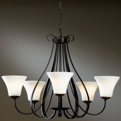 Sweeping Taper Five Arms Chandelier by Hubbardton Forge