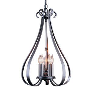 Sweeping Taper Five Arms And Five Candle Chandelier by Hubbardton Forge