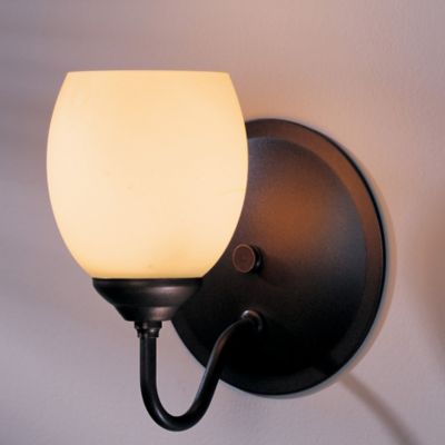 Simple Lines Single Light With Dome Glass Wall Sconce - Small by Hubbardton Forge