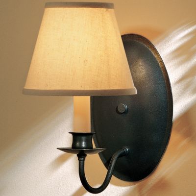 Single Light On Oval Back Wall Sconce With Shade by Hubbardton Forge