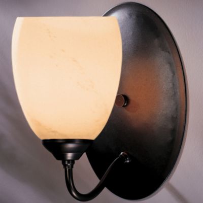 Simple Lines Single Light with Dome Glass Wall Sconce- Large by Hubbardton Forge
