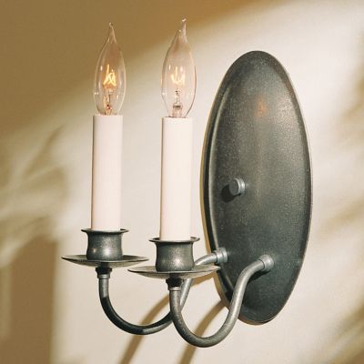 Two Light On Oval Back Wall Sconce by Hubbardton Forge