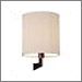 Round White Grasscloth