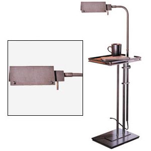 Metamorphic Pharmacy Floor Lamp with Shade and Table by Hubbardton Forge