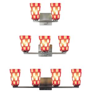 Carnevale Check Red and Creme Bath Bar by Oggetti Luce