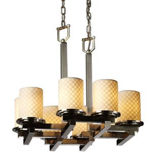 Limoges Dakota Square Zig Zag Chandelier by Justice Design Group