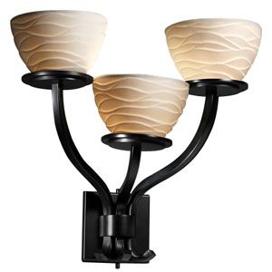 Sonoma Bowl 3 Light Wall Sconce by Justice Design Group