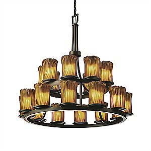 Veneto Luce Dakota Two Tier Ring Chandelier by Justice Design Group