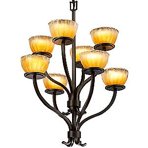 Veneto Luce Sonoma Two Tier Chandelier by Justice Design Group