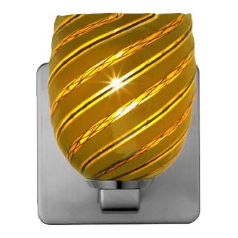 Bimbi Amber Spiral Quadro Wall Sconce by Oggetti Luce