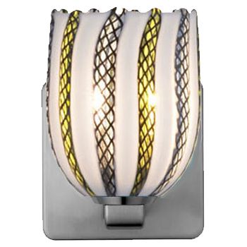 Bimbi White Reticello Quadro Wall Sconce by Oggetti Luce