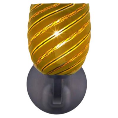 Bimbi Amber Spiral Rondo Wall Sconce by Oggetti Luce