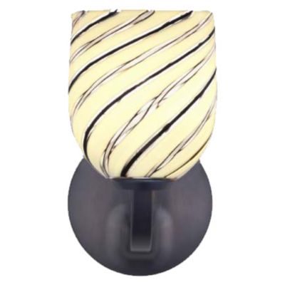 Bimbi White Spiral Rondo Wall Sconce by Oggetti Luce