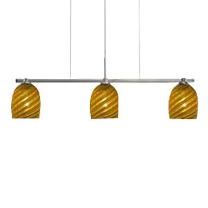 Bimbi Amber Spiral Linear Suspension by Oggetti Luce