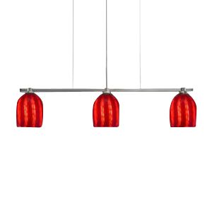 Bimbi Red Reticello Linear Suspension by Oggetti Luce