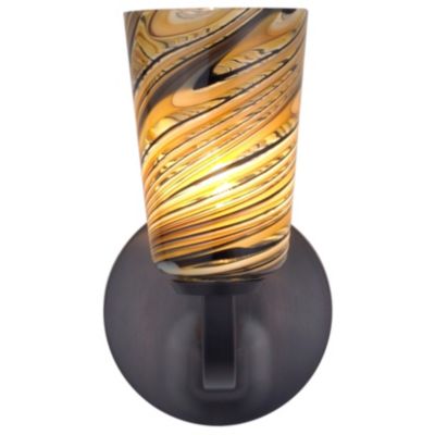 Carnevale Taupe Feather Rondo Wall Sconce by Oggetti Luce
